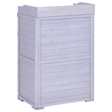 Plantebenk Tereville grantre 45x67 cm - Grå/hvit - Hage - Dyrking & hagearbeid - Dyrking - Blomsterpotter - Dyrkingsbenk