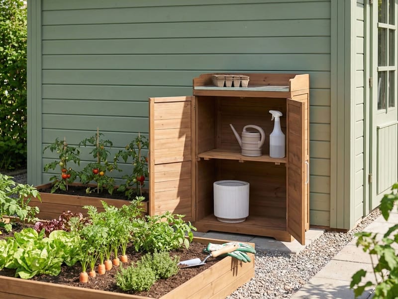 Plantebenk Tereville grantre 67 cm - Brun - Hage - Dyrking & hagearbeid - Dyrking - Blomsterpotter - Dyrkingsbenk