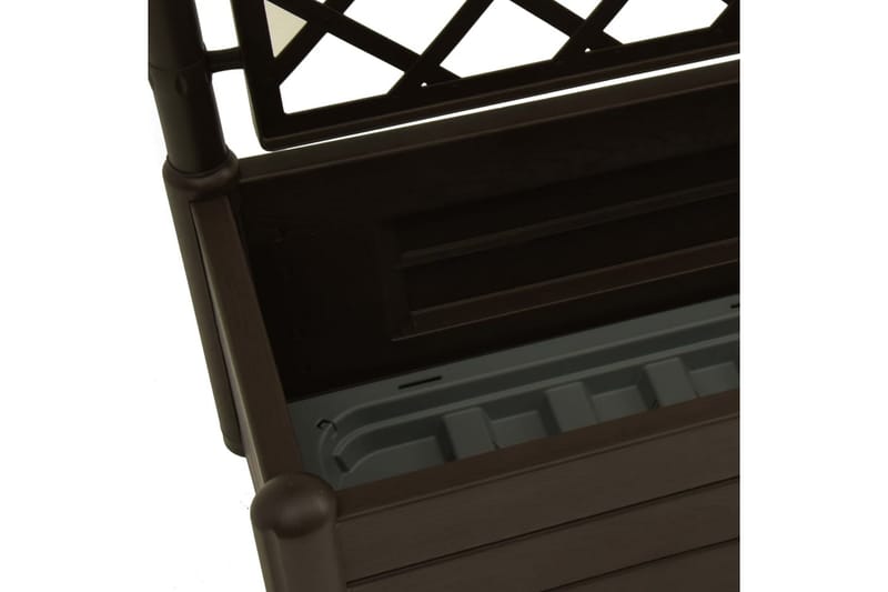 Plantekasse med espalier 100x43x142 cm PP mocca - Brun - Hage - Dyrking & hagearbeid - Dyrking - Blomsterpotter - Blomsterkasser