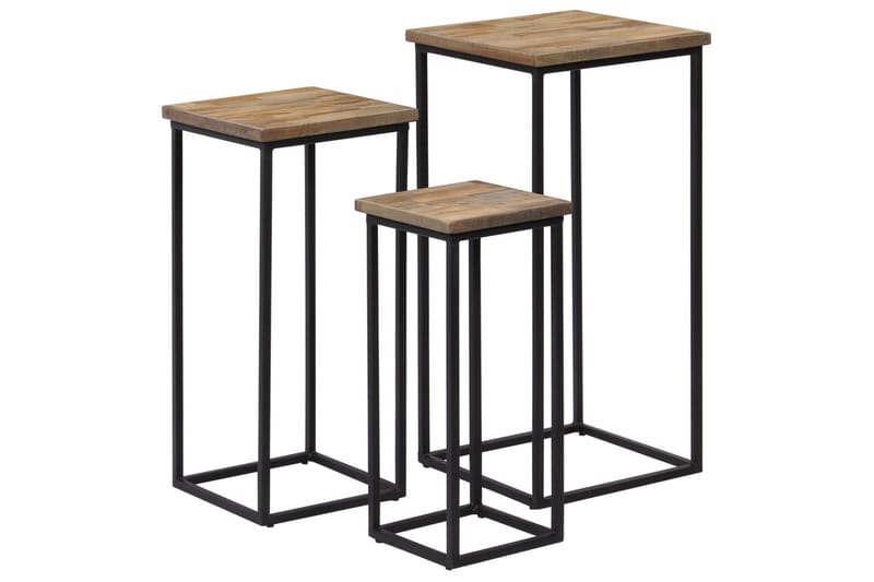 Plantebord 3 deler gjenvunnet teak - Hage - Dyrking & hagearbeid - Dyrking - Blomsterpotter - Store blomsterkrukker