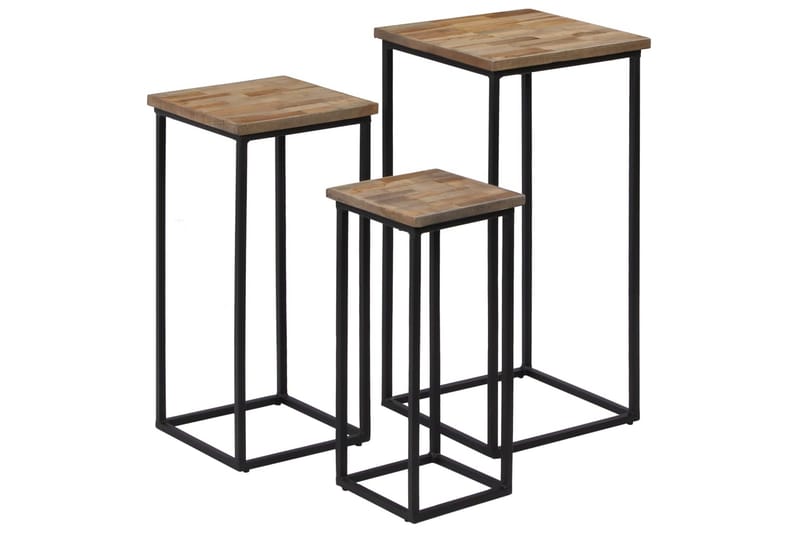 Plantebord 3 deler gjenvunnet teak - Hage - Dyrking & hagearbeid - Dyrking - Blomsterpotter - Store blomsterkrukker