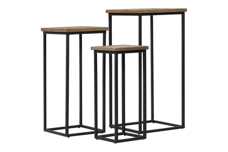 Plantebord 3 deler gjenvunnet teak - Hage - Dyrking & hagearbeid - Dyrking - Blomsterpotter - Store blomsterkrukker