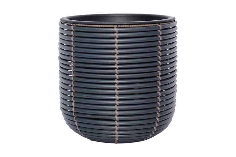 Wicker Blomsterkrukke D27xH28 cm Svart - Hage - Dyrking & hagearbeid - Dyrking - Blomsterpotter - Store blomsterkrukker