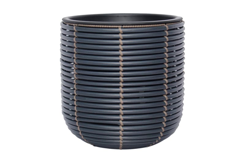 Wicker Blomsterkrukke D27xH28 cm Svart - Hage - Dyrking & hagearbeid - Dyrking - Blomsterpotter - Store blomsterkrukker