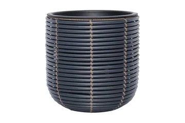 Wicker Blomsterkrukke D27xH28 cm Svart - Hage - Dyrking & hagearbeid - Dyrking - Blomsterpotter - Store blomsterkrukker