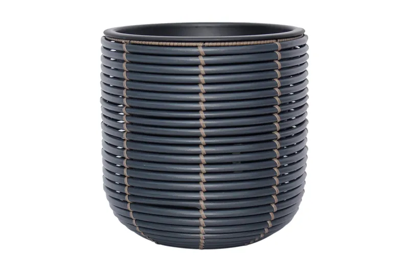 Wicker Blomsterkrukke D27xH28 cm Svart - Hage - Dyrking & hagearbeid - Dyrking - Blomsterpotter - Store blomsterkrukker