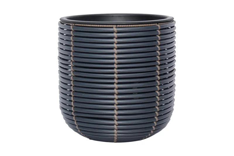 Wicker Blomsterkrukke D27xH28 cm Svart, undefined