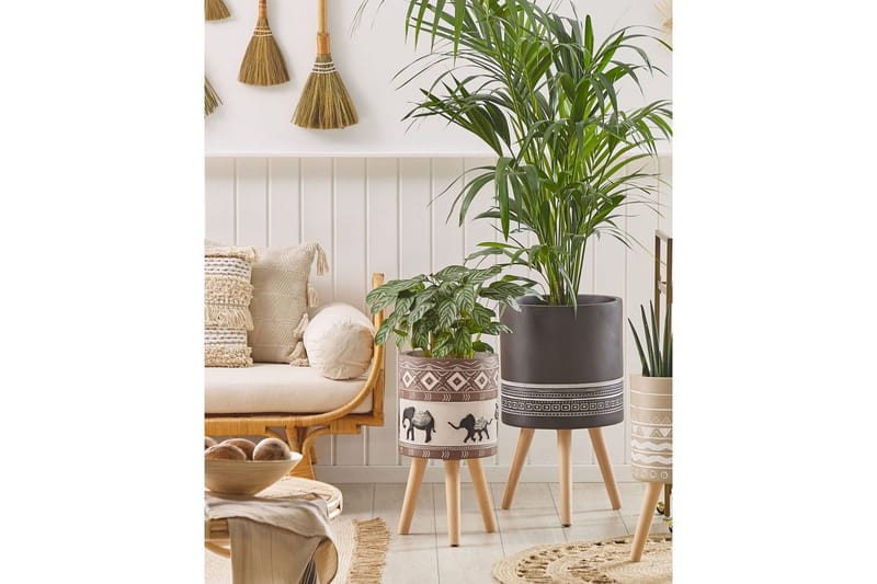 Trädgårdskruka Achilio Black||Brown||Beige||GOLD - Hage - Dyrking & hagearbeid - Dyrking - Blomsterpotter - Store blomsterkrukker