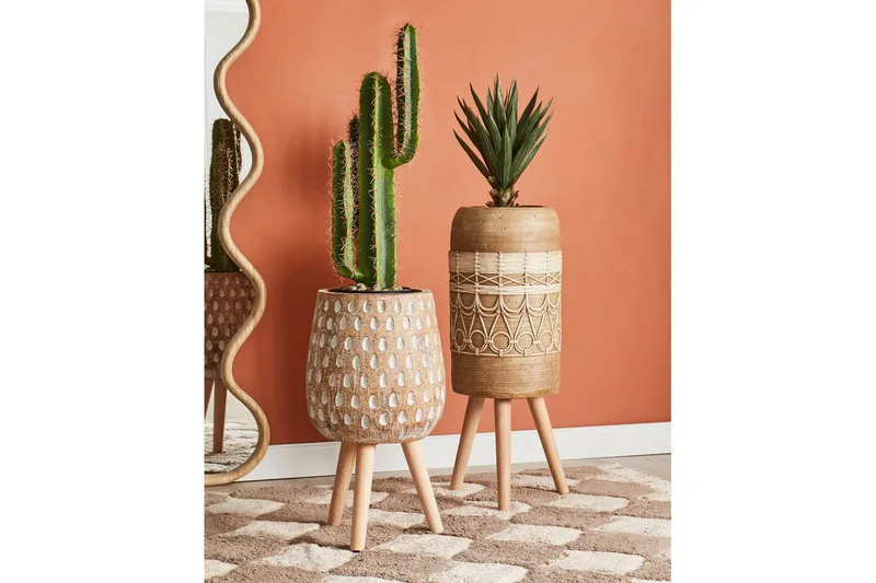 Trädgårdskruka Asclepias Brown||Light colored wood||White - Hage - Dyrking & hagearbeid - Dyrking - Blomsterpotter - Store blomsterkrukker
