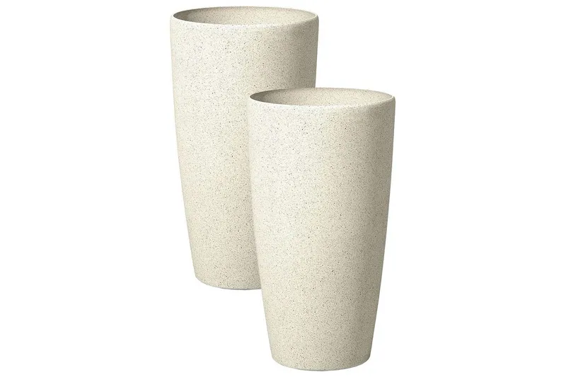 Trädgårdskruka Beliani Abdera set om 2 Beige, 31x31x58 cm Beige, undefined