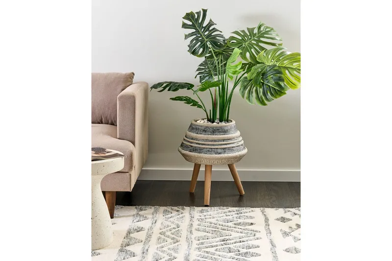 Trädgårdskruka Beliani Athaea Beige||Grey||Light colored wood - Hage - Dyrking & hagearbeid - Dyrking - Blomsterpotter - Store blomsterkrukker