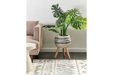 Trädgårdskruka Beliani Athyrium Beige||Light grey||Light colored wood - Hage - Dyrking & hagearbeid - Dyrking - Blomsterpotter - Store blomsterkrukker