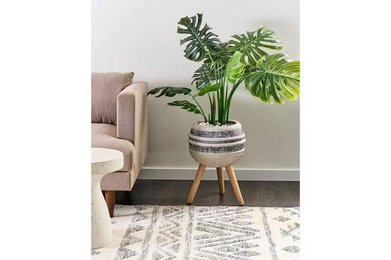 Trädgårdskruka Beliani Athyrium Beige||Light grey||Light colored wood - Hage - Dyrking & hagearbeid - Dyrking - Blomsterpotter - Store blomsterkrukker