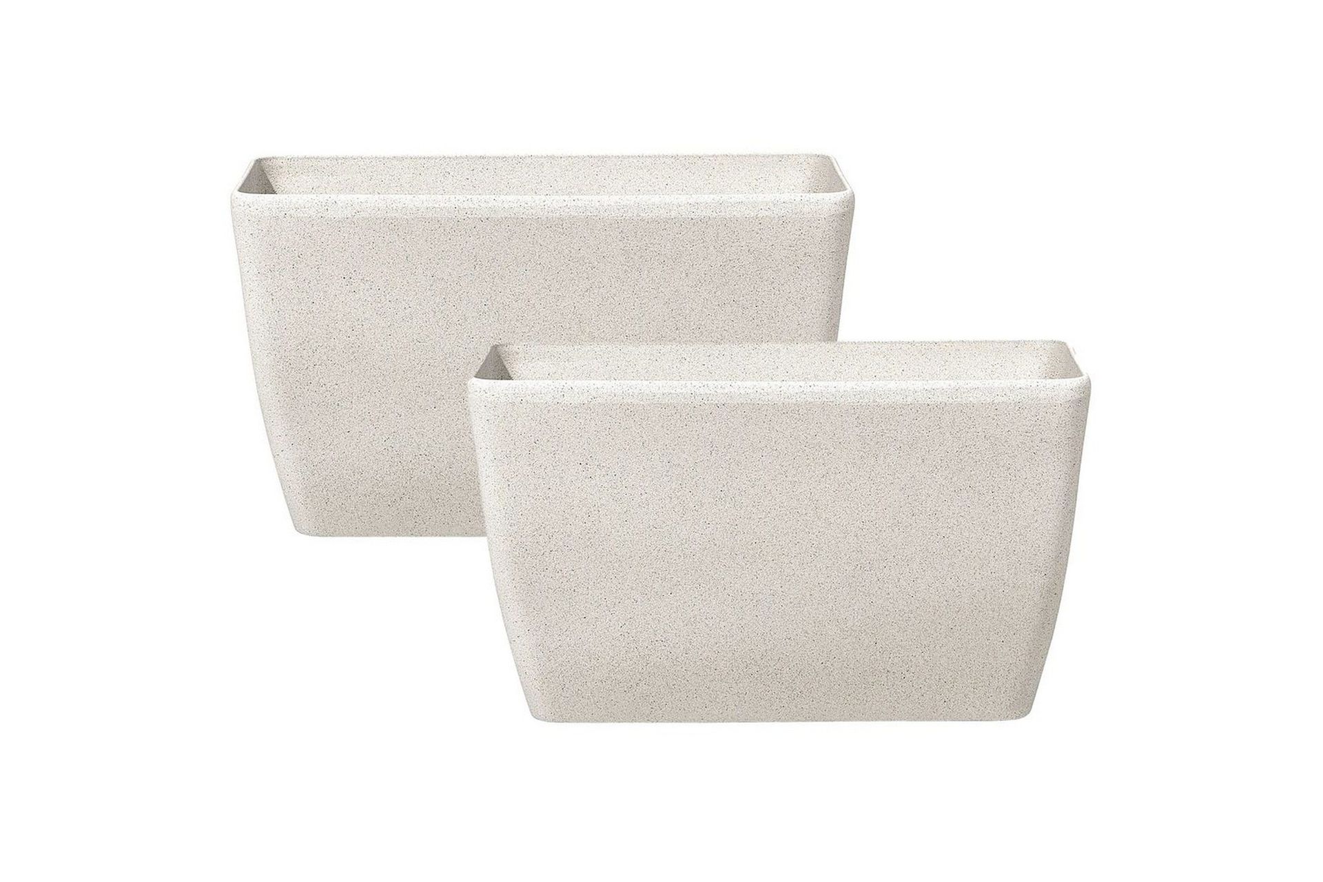 Trädgårdskruka Beliani Baris set om 2 Beige, 74x32x45 cm Beige -