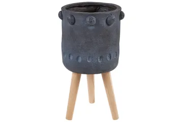 Trädgårdskruka Beliani Brunnera Light grey||blue||Light colored wood - Hage - Dyrking & hagearbeid - Dyrking - Blomsterpotter - Store blomsterkrukker