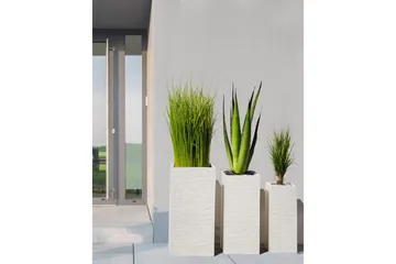 Trädgårdskruka Beliani Dion Beige, 33x33x70 cm Beige - Hage - Dyrking & hagearbeid - Dyrking - Blomsterpotter - Store blomsterkrukker