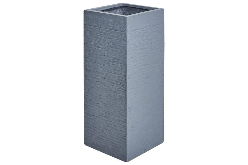 Trädgårdskruka Beliani Dion Grå, 26x26x61 cm Grey - Hage - Dyrking & hagearbeid - Dyrking - Blomsterpotter - Store blomsterkrukker