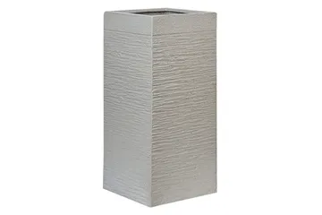 Trädgårdskruka Beliani Dion Grå, 33x33x70 cm Grey - Hage - Dyrking & hagearbeid - Dyrking - Blomsterpotter - Store blomsterkrukker