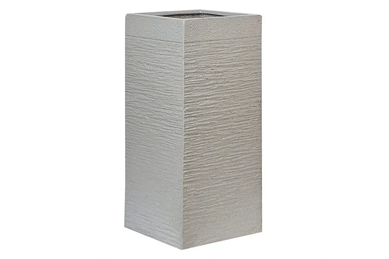 Trädgårdskruka Beliani Dion Grå, 33x33x70 cm Grey, undefined