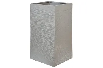 Trädgårdskruka Beliani Dion Grå, 40x40x77 cm Grey - Hage - Dyrking & hagearbeid - Dyrking - Blomsterpotter - Store blomsterkrukker