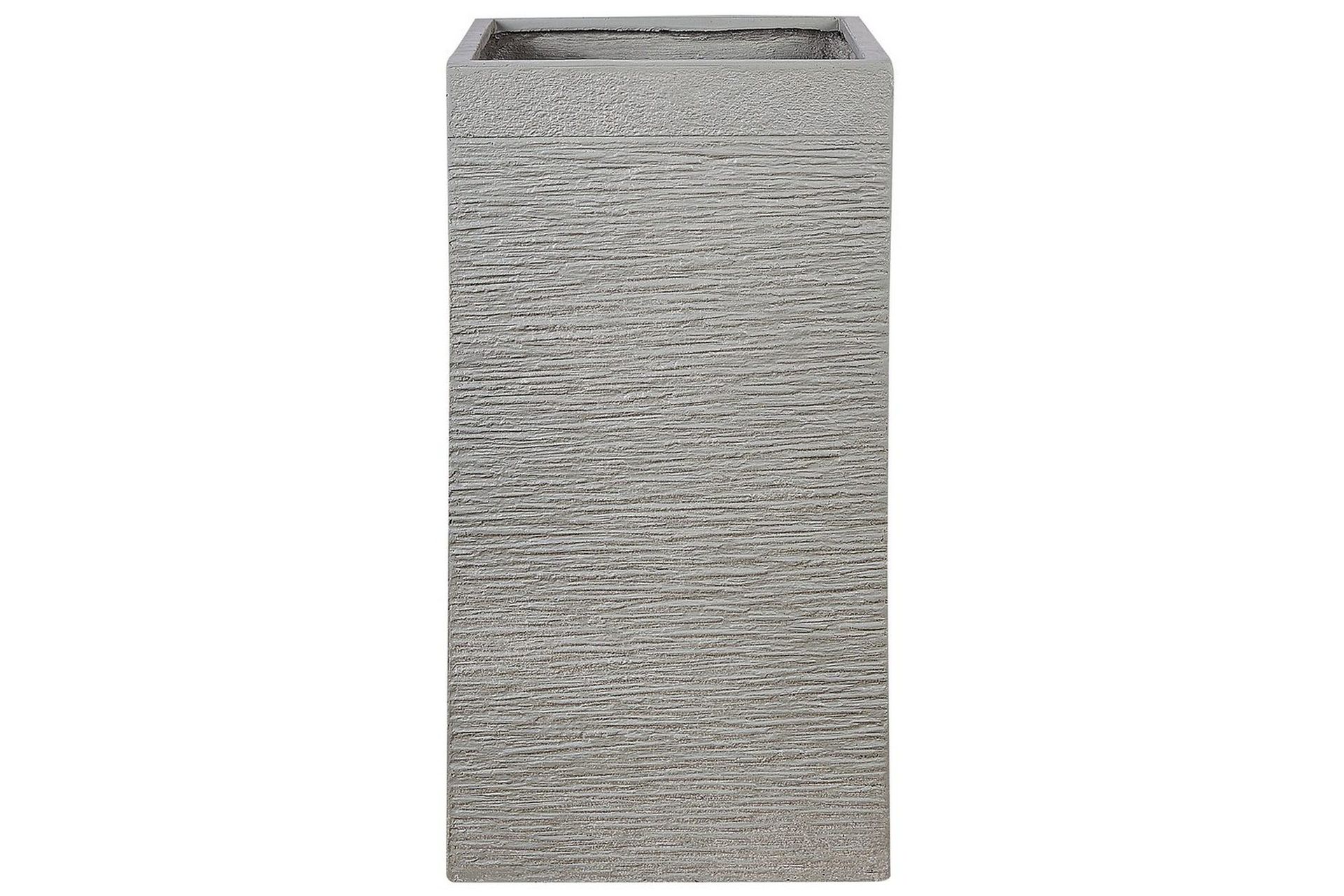 Trädgårdskruka Beliani Dion Grå, 40x40x77 cm Grey -