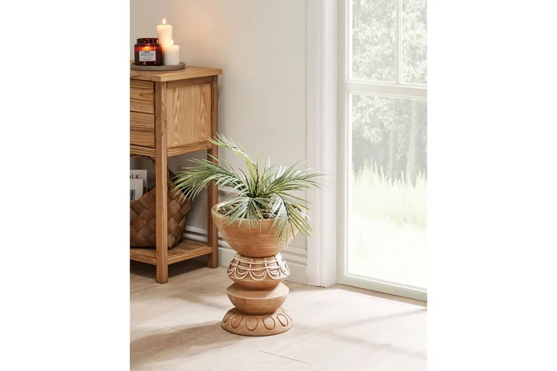 Trädgårdskruka Beliani Disporum Brown, Beige - Hage - Dyrking & hagearbeid - Dyrking - Blomsterpotter - Store blomsterkrukker