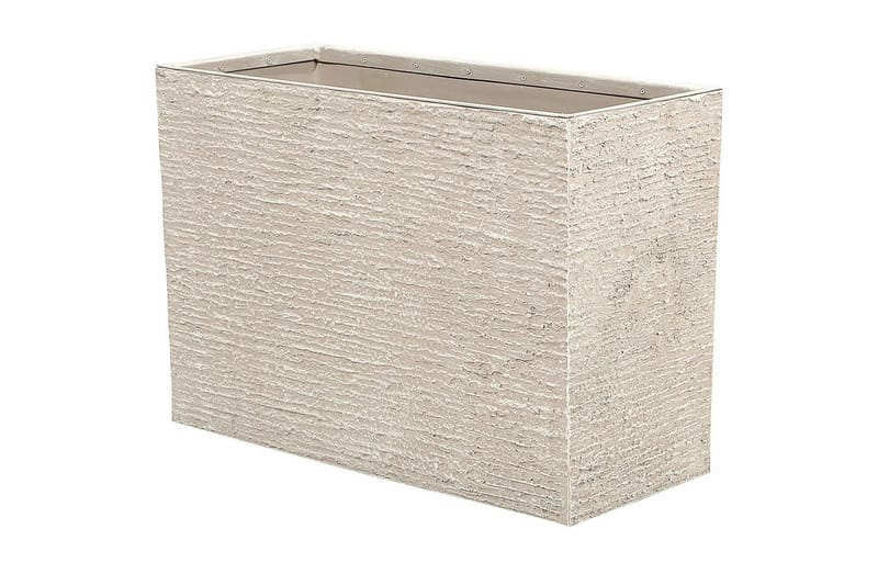 Trädgårdskruka Beliani Edessa Beige, 80x34x56 cm Beige 80x34x56 cm - Hage - Dyrking & hagearbeid - Dyrking - Blomsterpotter - Store blomsterkrukker