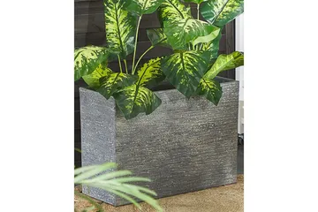 Trädgårdskruka Beliani Edessa Beige, 80x34x56 cm Grey 70x29x50 cm - Hage - Dyrking & hagearbeid - Dyrking - Blomsterpotter - Store blomsterkrukker