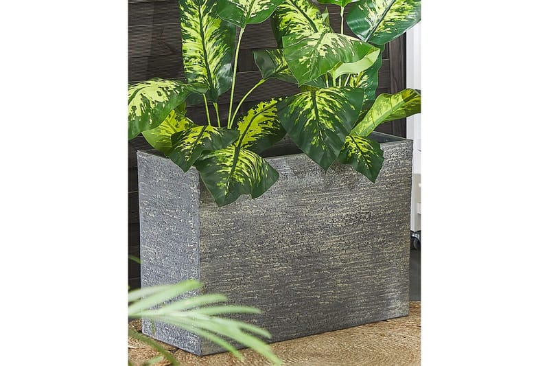 Trädgårdskruka Beliani Edessa Beige, 80x34x56 cm Grey 70x29x50 cm - Hage - Dyrking & hagearbeid - Dyrking - Blomsterpotter - Store blomsterkrukker