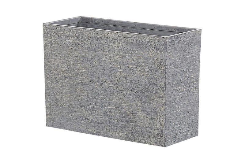 Trädgårdskruka Beliani Edessa Beige, 80x34x56 cm Grey 80x34x56 cm - Hage - Dyrking & hagearbeid - Dyrking - Blomsterpotter - Store blomsterkrukker