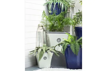 Trädgårdskruka Beliani Elateia White||blue - Hage - Dyrking & hagearbeid - Dyrking - Blomsterpotter - Store blomsterkrukker