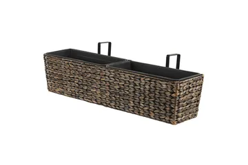 Trädgårdskruka Beliani Kawala Beige, 80x18x20 cm Brown - Hage - Dyrking & hagearbeid - Dyrking - Blomsterpotter - Store blomsterkrukker