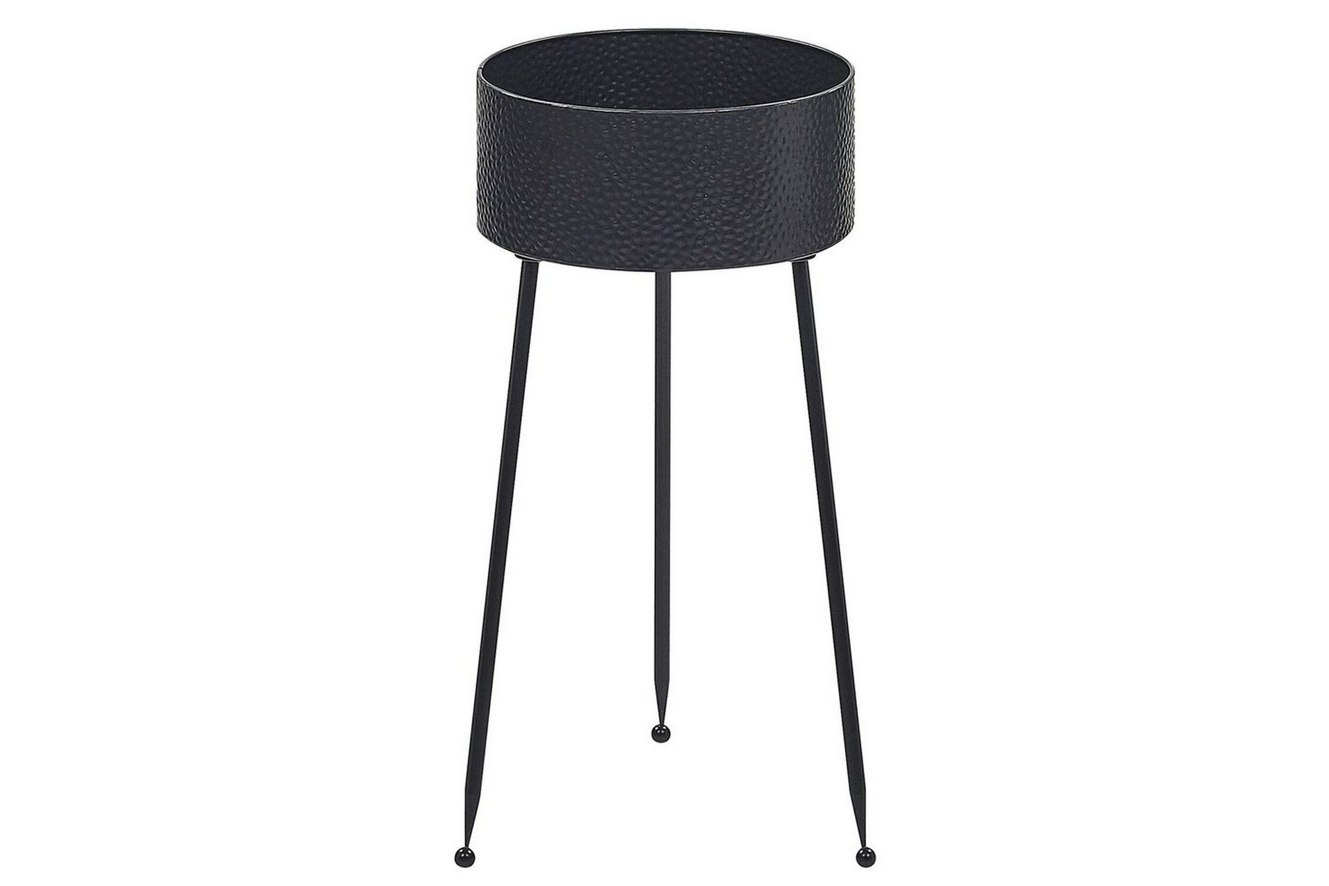 Trädgårdskruka Beliani Leika 29x26x50 cm Black -