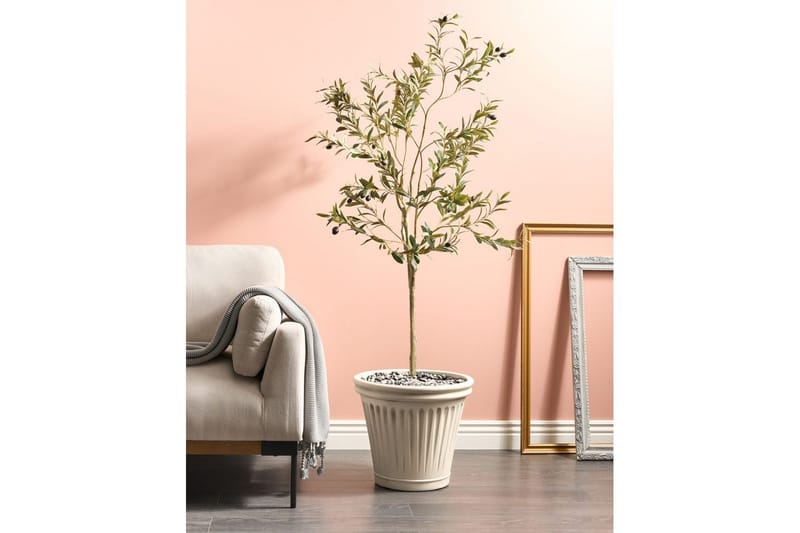 Trädgårdskruka Beliani Maize Beige Beige - Hage - Dyrking & hagearbeid - Dyrking - Blomsterpotter - Store blomsterkrukker