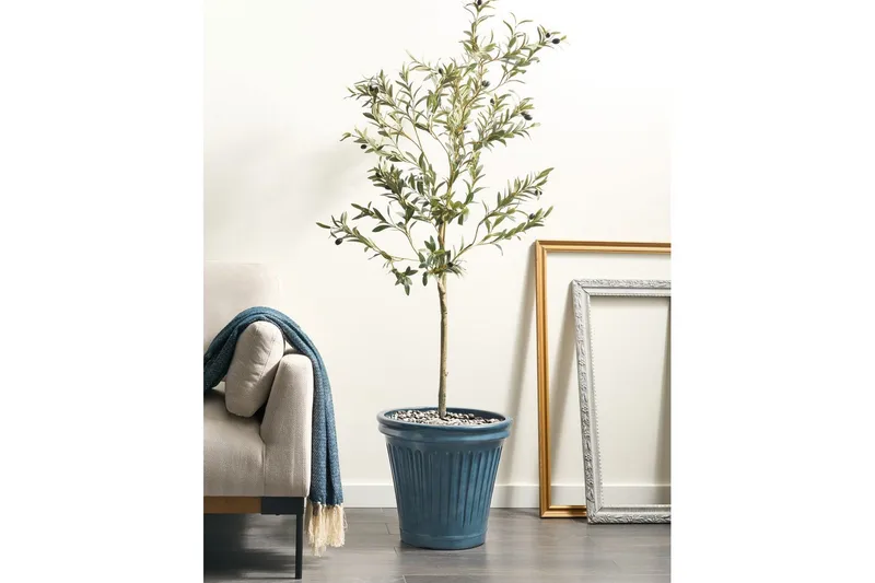 Trädgårdskruka Beliani Maize Beige blue - Hage - Dyrking & hagearbeid - Dyrking - Blomsterpotter - Store blomsterkrukker