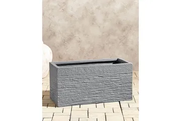 Trädgårdskruka Beliani Myra 50x23x24 cm Grey - Hage - Dyrking & hagearbeid - Dyrking - Blomsterpotter - Store blomsterkrukker