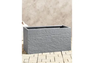 Trädgårdskruka Beliani Myra 60x29x30 cm Grey - Hage - Dyrking & hagearbeid - Dyrking - Blomsterpotter - Store blomsterkrukker