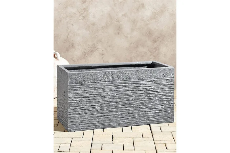 Trädgårdskruka Beliani Myra 60x29x30 cm Grey - Hage - Dyrking & hagearbeid - Dyrking - Blomsterpotter - Store blomsterkrukker