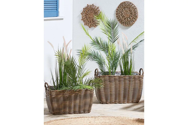 Trädgårdskruka Beliani Ormos set om 2 Brown - Hage - Dyrking & hagearbeid - Dyrking - Blomsterpotter - Store blomsterkrukker