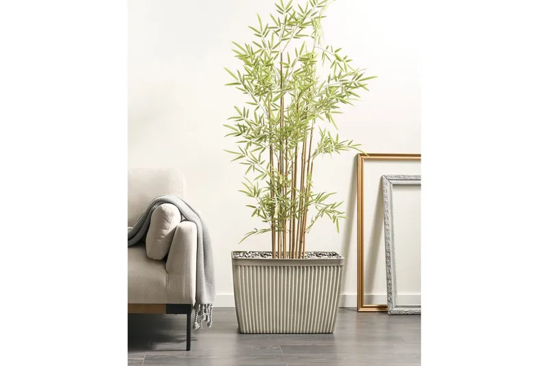 Trädgårdskruka Beliani Sisal 59x28x41 cm Beige - Hage - Dyrking & hagearbeid - Dyrking - Blomsterpotter - Store blomsterkrukker