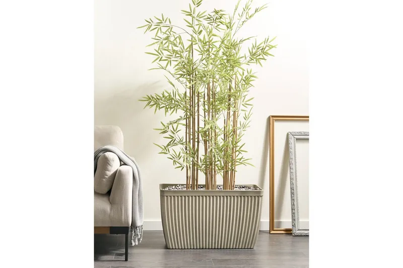 Trädgårdskruka Beliani Sisal 74x32x43 cm Beige - Hage - Dyrking & hagearbeid - Dyrking - Blomsterpotter - Store blomsterkrukker