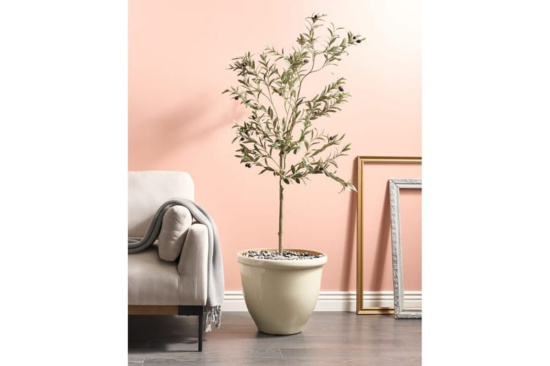 Trädgårdskruka Beliani Tesalia Beige Beige - Hage - Dyrking & hagearbeid - Dyrking - Blomsterpotter - Store blomsterkrukker