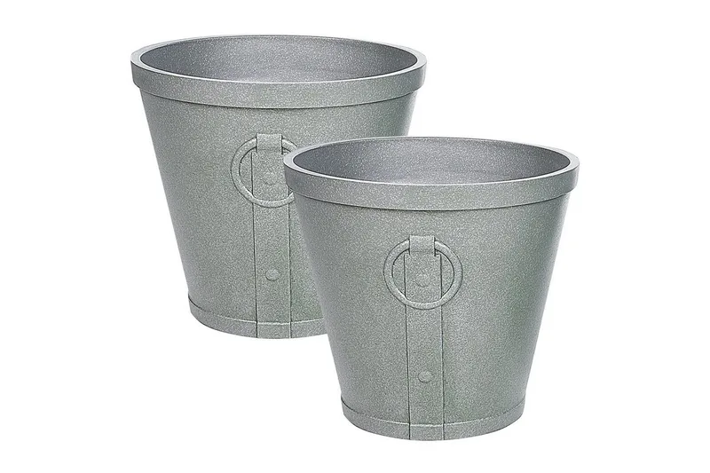 Trädgårdskruka Beliani Vari 41x41x37 cm Grey, undefined