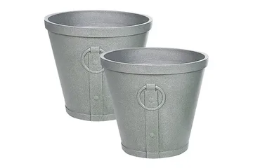 Trädgårdskruka Beliani Vari 45x45x41 cm Grey - Hage - Dyrking & hagearbeid - Dyrking - Blomsterpotter - Store blomsterkrukker