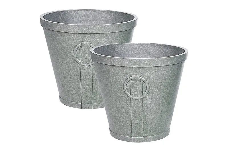 Trädgårdskruka Beliani Vari 45x45x41 cm Grey, undefined