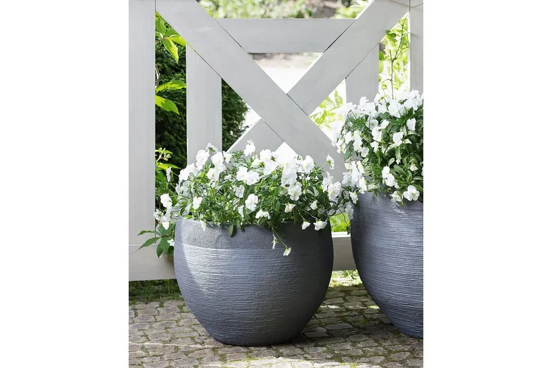 Trädgårdskruka Beliani Zakros Grå Grey - Hage - Dyrking & hagearbeid - Dyrking - Blomsterpotter - Store blomsterkrukker