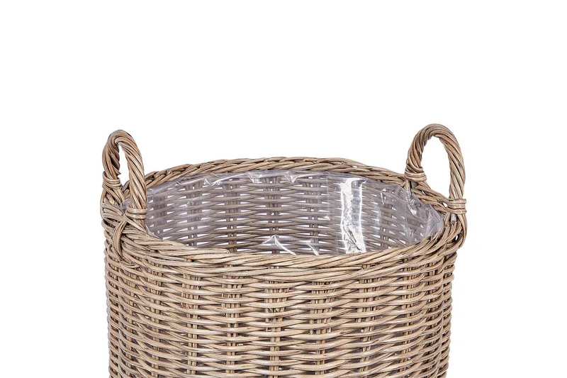 Trädgårdskruka Beliani Pendula set om 3 Brun Brown - Hage - Dyrking & hagearbeid - Dyrking - Blomsterpotter - Store blomsterkrukker