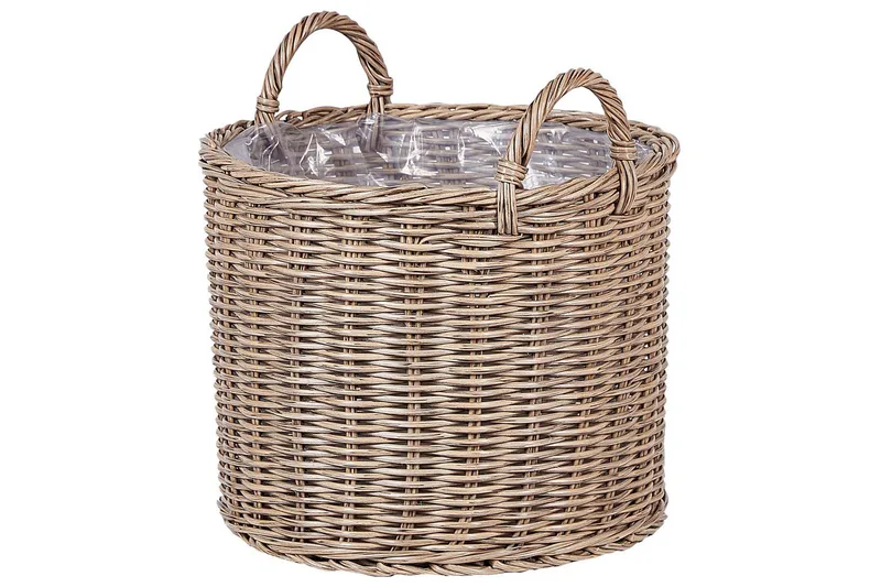 Trädgårdskruka Beliani Pendula set om 3 Brun Brown - Hage - Dyrking & hagearbeid - Dyrking - Blomsterpotter - Store blomsterkrukker