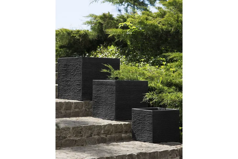 Trädgårdskruka Beliani Paros Black - Hage - Dyrking & hagearbeid - Dyrking - Blomsterpotter - Store blomsterkrukker