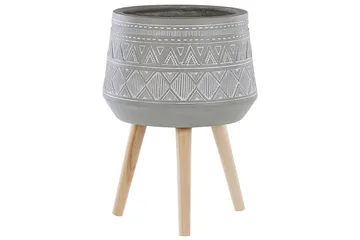 Trädgårdskruka Malaki Grey||White||Light colored wood - Hage - Dyrking & hagearbeid - Dyrking - Blomsterpotter - Store blomsterkrukker